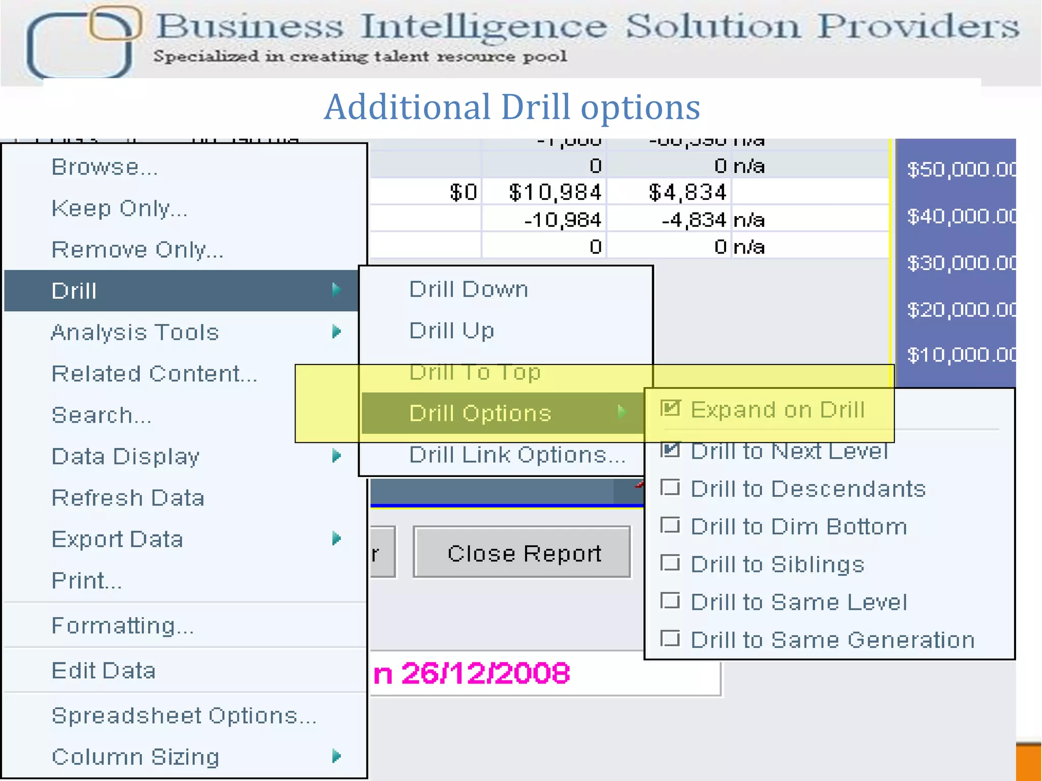 Additional Drill options 