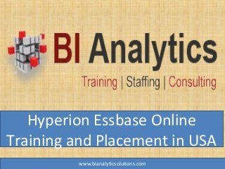 Hyperion Essbase Online
Training and Placement in USA
www.bianalyticsolutions.com
 