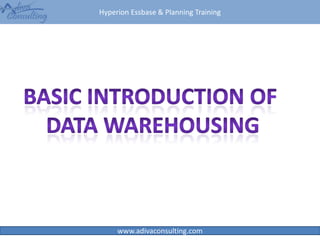 Hyperion Essbase & Planning Training
www.adivaconsulting.com1
 