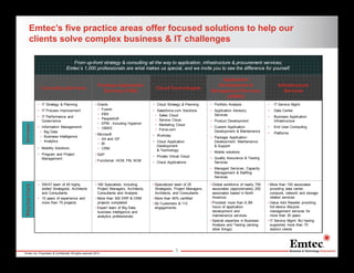 Emtec’s five practice areas offer focused solutions to help our
clients solve complex business & IT challenges
From up-fro...