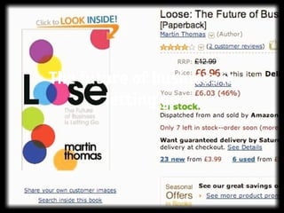 The future of business is
       letting go
 