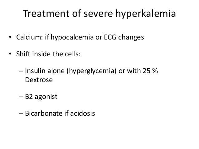 What are some symptoms of hyperkalemia?