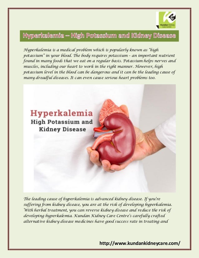Potassium And Kidney Disease | Chronic kidney disease – FMXR