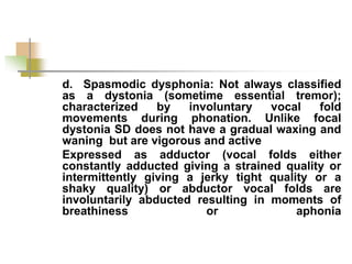 Hyper kinetic dysarthria lecture, Stratgies to slown down speech | PPTX