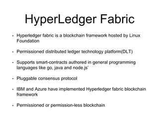 BlockchainConf.tech - Hyperledger overview | PPT