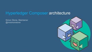 1Page
Hyperledger Composer architecture
Simon Stone, Maintainer
@mrsimonstone
 