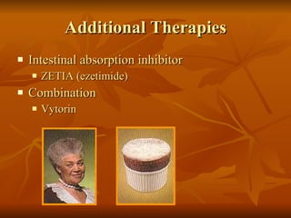 Additional Therapies Intestinal absorption inhibitor ZETIA (ezetimide) Combination Vytorin 