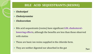 Drug therapy for Hyperlipoproteinemia | PDF