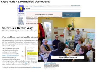 4. QUE FAIRE > 5. PARTICIPER, COPRODUIRE 