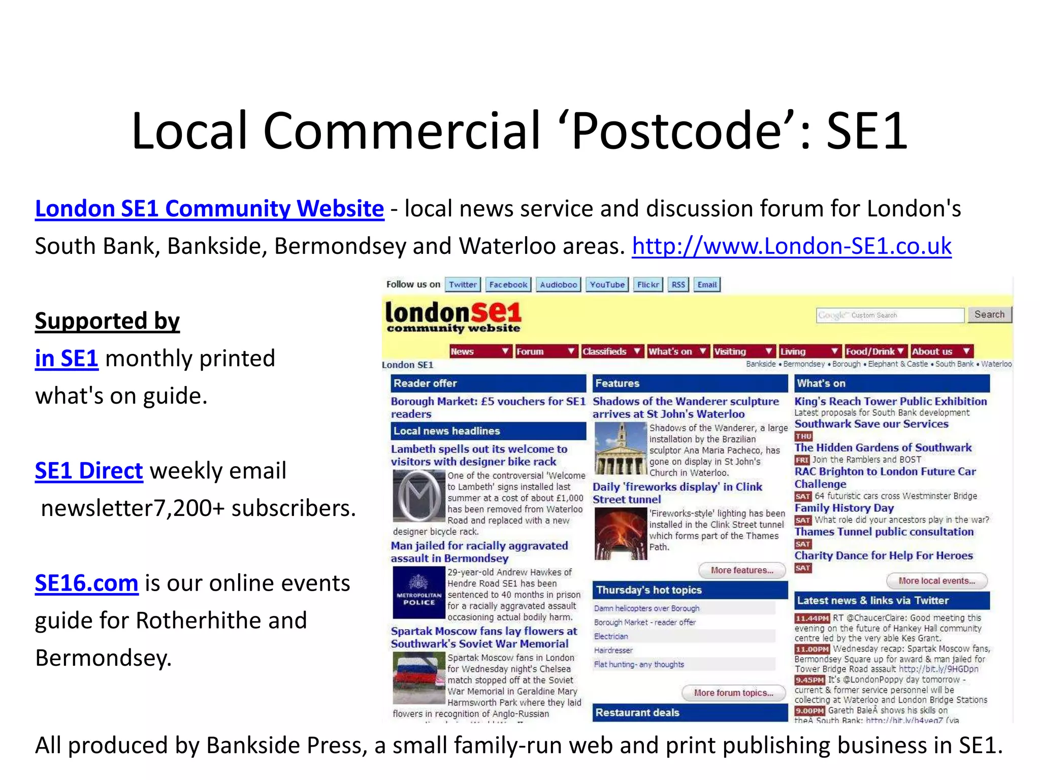 Local & Regional Newspapers  Death of the local presses not quite happened just yet.