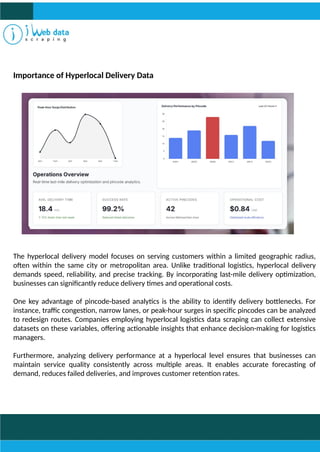 Hyperlocal Forecasting Hyperlocal Delivery Experience Analysis Using Pincode Data | PPTX
