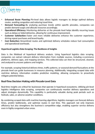 Pincode Data Hyperlocal Delivery Experience Analysis Using Pincode Data | PPTX