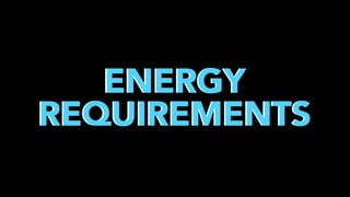 ENERGY
REQUIREMENTS

 