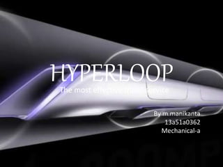 HYPERLOOPThe most effective travel service
By m.manikanta
13a51a0362
Mechanical-a
 