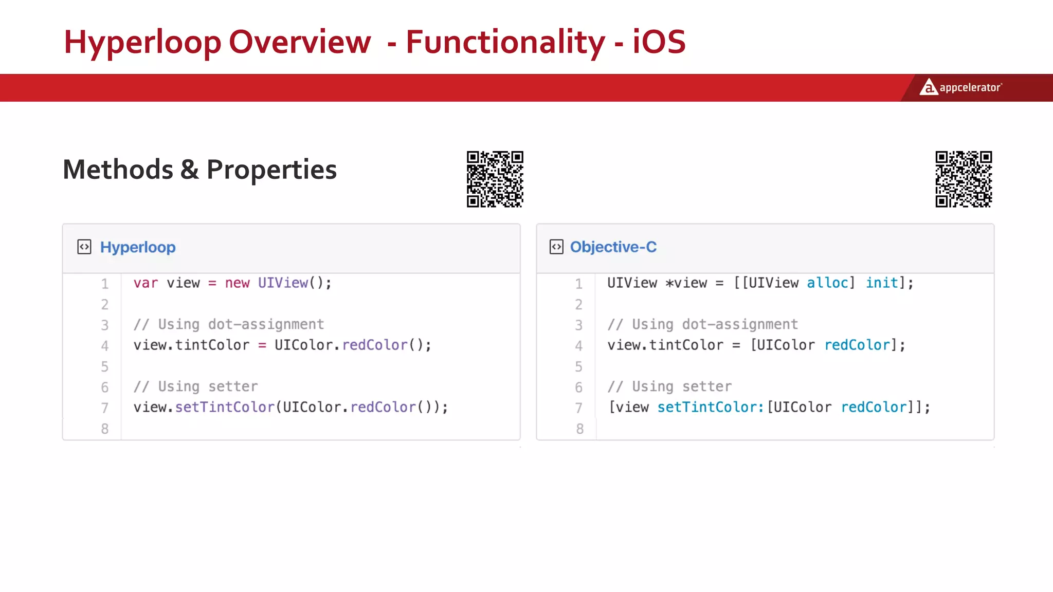 Hyperloop Overview - Functionality - iOS
Methods & Properties
 