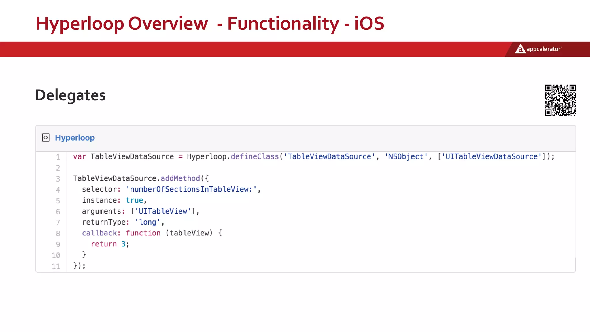 Hyperloop Overview - Functionality - iOS
Delegates
 