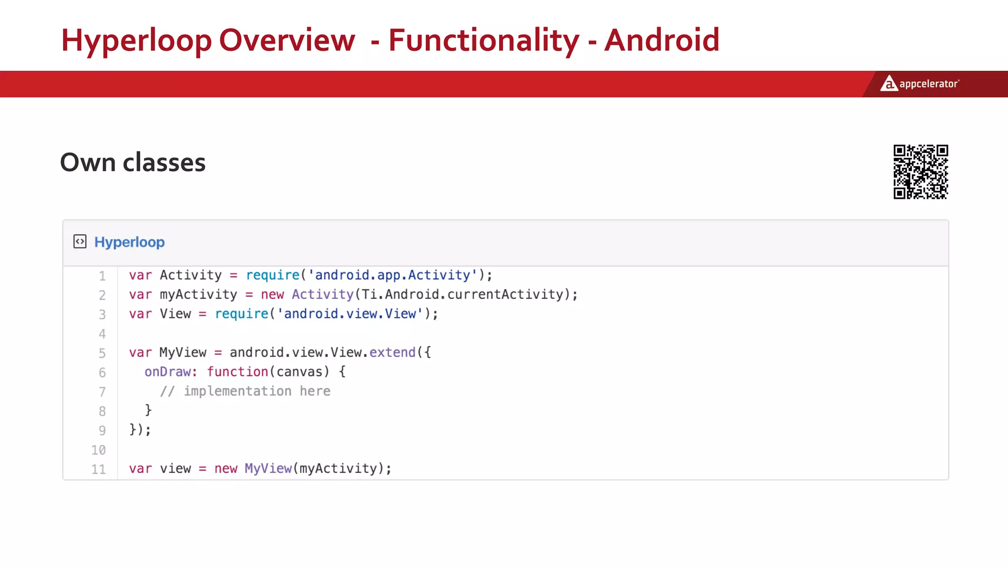 Hyperloop Overview - Functionality - Android
Own classes
 