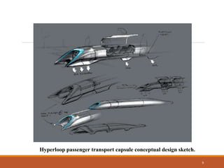 9
Hyperloop passenger transport capsule conceptual design sketch.
 