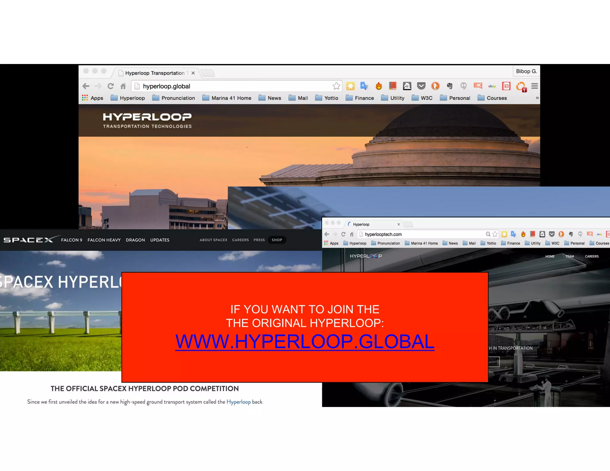 IF YOU WANT TO JOIN THE
THE ORIGINAL HYPERLOOP:
WWW.HYPERLOOP.GLOBAL
 