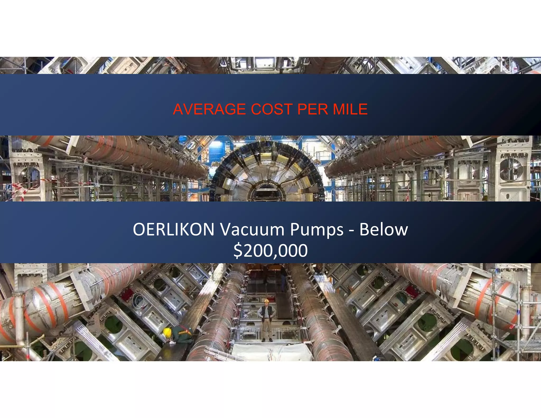 RICTLY CONFIDENTIAL © 2015 Copyright Hyperloop Transportation Technologies - All right Reserved
OERLIKON Vacuum Pumps ‐ Below 
$200,000
AVERAGE COST PER MILE
 