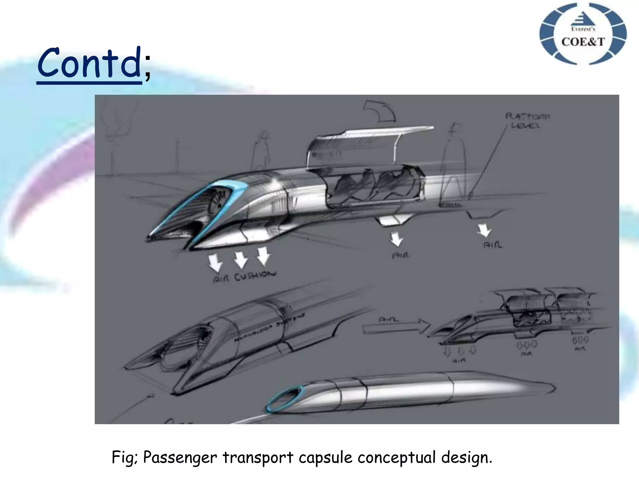 Contd;
Fig; Passenger transport capsule conceptual design.
 