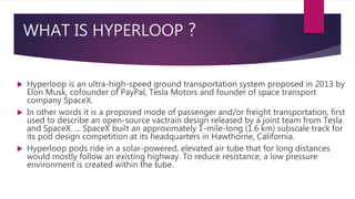 Hyperloop technogy | PPTX