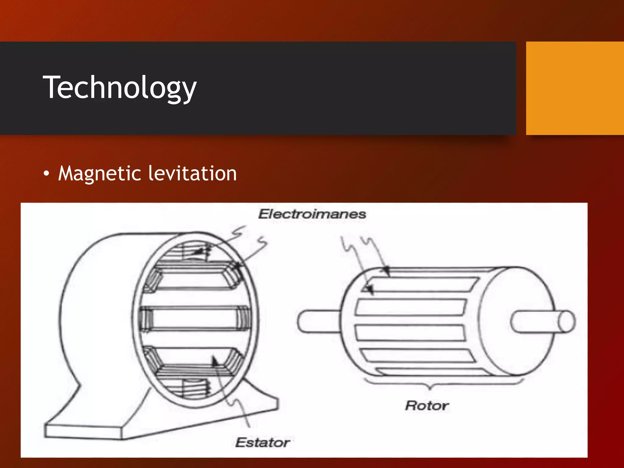 Technology
• Magnetic levitation
 