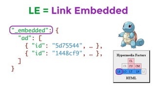 LE = Link Embedded
"_embedded": {
"ad": [
{ "id": "5d75544", … },
{ "id": "1448cf9", … },
]
}
 