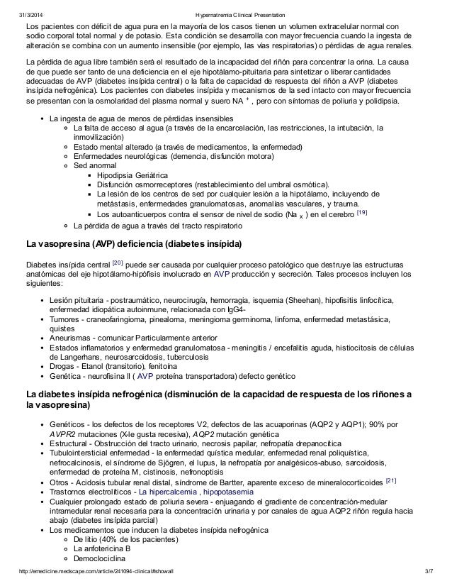 diabetes insípida pediátrica medscape referencia