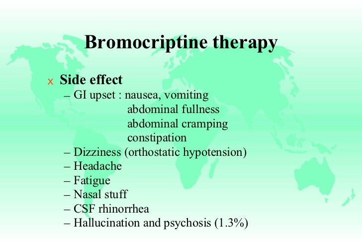 Bromocriptine side effects