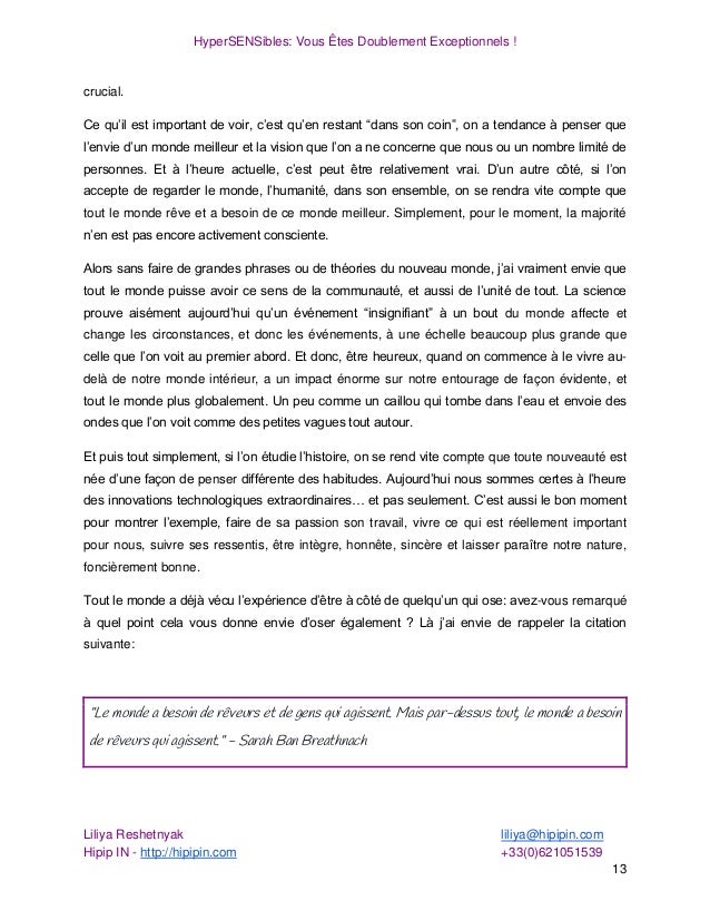 Hypersensibles Vous Etes Doublement Exceptionnels