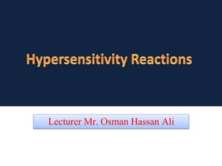 Lecturer Mr. Osman Hassan Ali
 