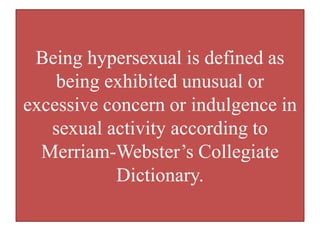 Hypersexuality Test: How To Restore Low Testes | PPTX