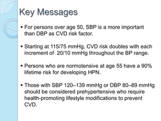 For persons over age 50, SBP is a more important than DBP as CVD risk factor.