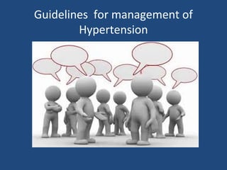 Guidelines for management of
Hypertension

 