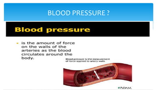 BLOOD PRESSURE ?
 