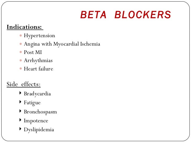 Atenolol Side Effects Impotence