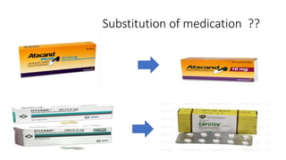 Substitution of medication ??
 