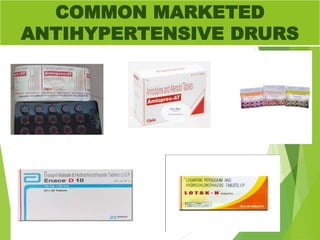 COMMON MARKETED
ANTIHYPERTENSIVE DRURS
 