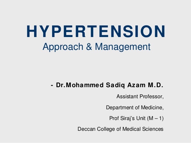 Hypertension Approach Management