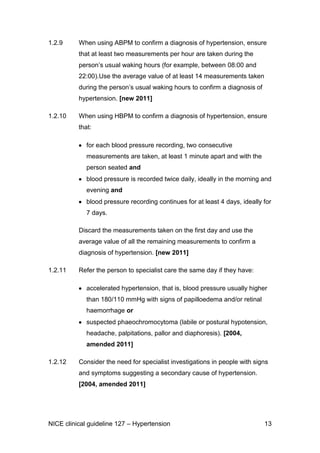 Hypertension clinical management of primary hypertension in adults | PDF