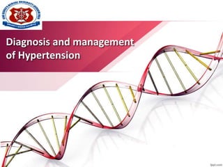 Diagnosis and management
of Hypertension
 