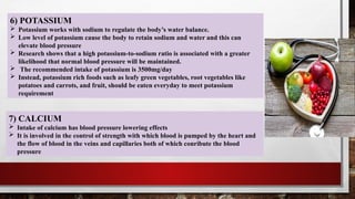A PowerPoint presentation about nutrition in hypertension | PPTX