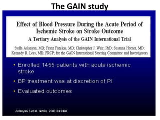 Hypertension during the Acute Phase of Stroke