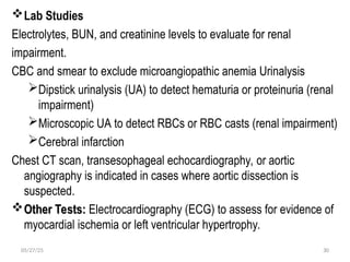 Bun Disection Hypertensive crises care and management.ppt