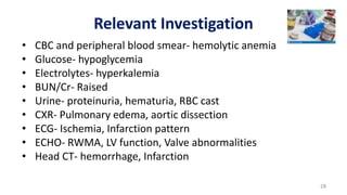 Bun Disection Hypertensive emergencies | PPTX