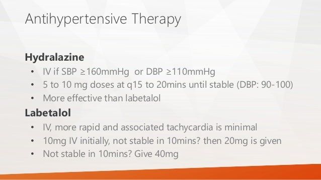 Labetalol Iv And Pregnancy