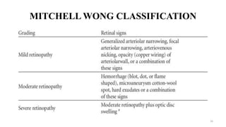 Mitchell Classification Hypertensive Retinopathy | PPTX