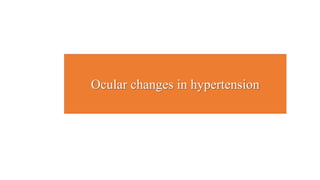 Ocular changes in hypertension
 