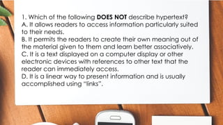 Hypertext-and-Intertext (1).pptx lesson in Reading & Writing SKills | PPTX